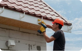 Limpieza y cuidado canalones y tejados 3 Tejados Alcala Henares tiled_roof_against_blue_sky_with_clouds_idea_background_with_space_text_ecofriendly_traditional_roofs_home_2